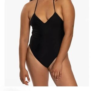 NWT Jolyn Lucia Surf One Piece Swimsuit, Black, Size XL